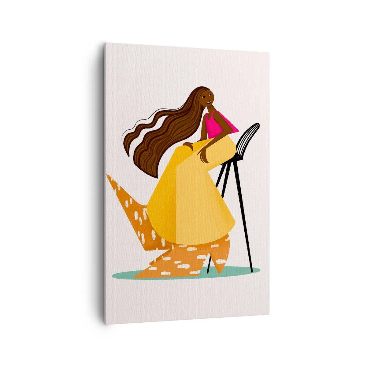 Canvastavla - Bild på duk - Modet är också kul - 80x120 cm