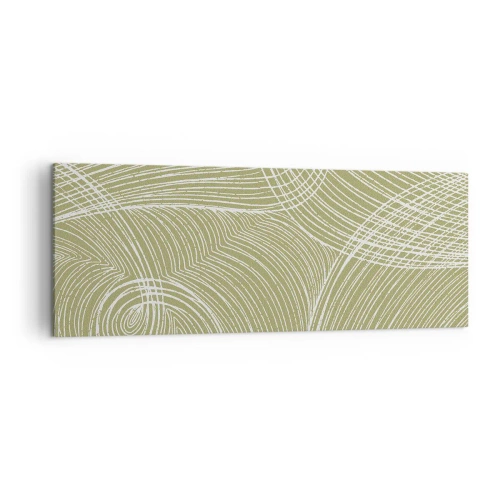 Canvastavla - Bild på duk - Intrikat abstraktion i vitt - 140x50 cm