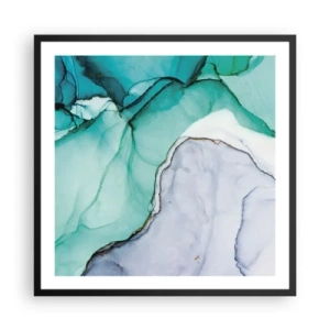 Affisch i svart ram - En studie i turkos - 60x60 cm