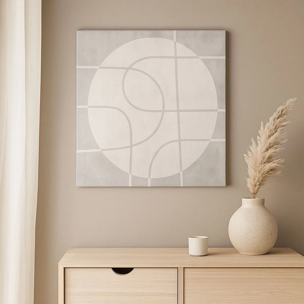 Canvastavla - Bild på duk - Cirkulärt och rakt fram - 30x30 cm