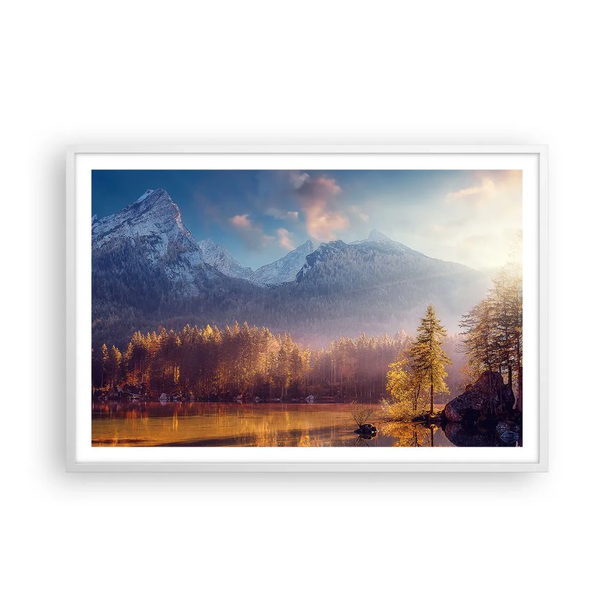 Affisch i vit ram - I berg och dalar - 91x61 cm