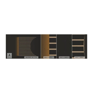 Fototapet Prov Standard Eco - Utforska mörkret - Abstraktion, Bit, Linjekonst - 100x30 cm