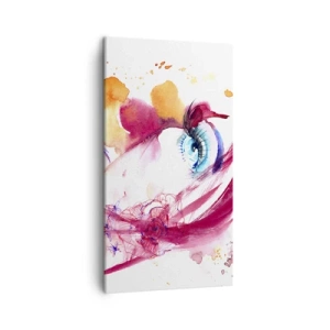 Canvastavla - Bild på duk - Världen blommar i närheten - 45x80 cm