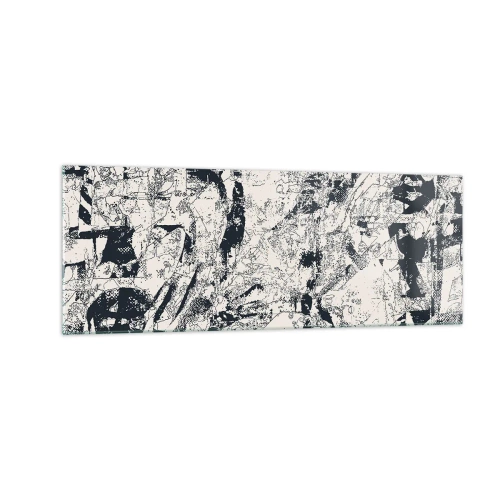 Glastavla - Bild på glas - Motsatsernas interpenetration - 140x50 cm