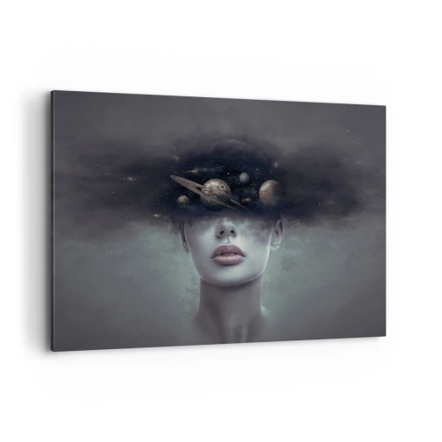 Canvastavla - Bild på duk - Och planeterna blir galna... - 100x70 cm
