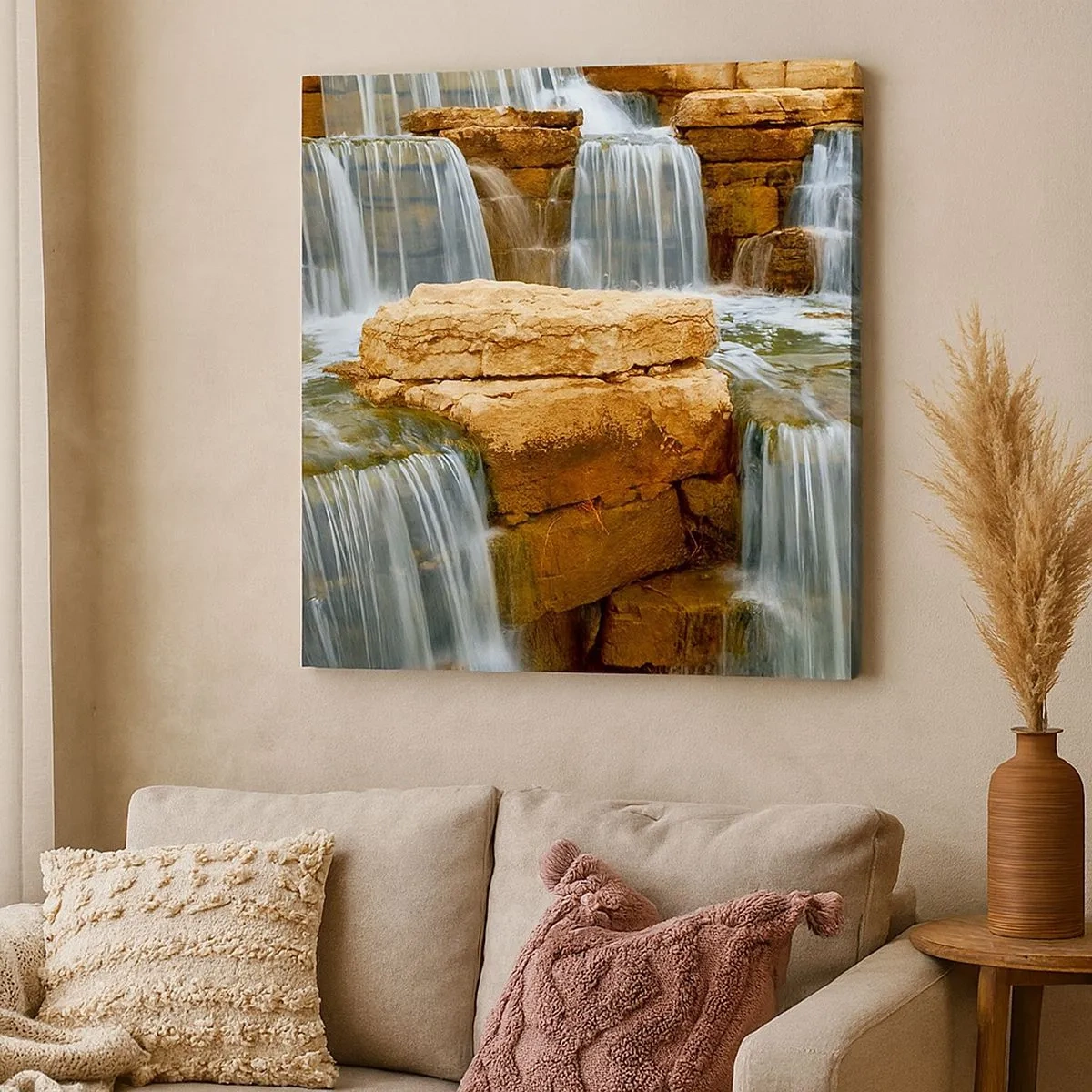 Canvastavla - Bild på duk - Trappan till himlen - 30x30 cm