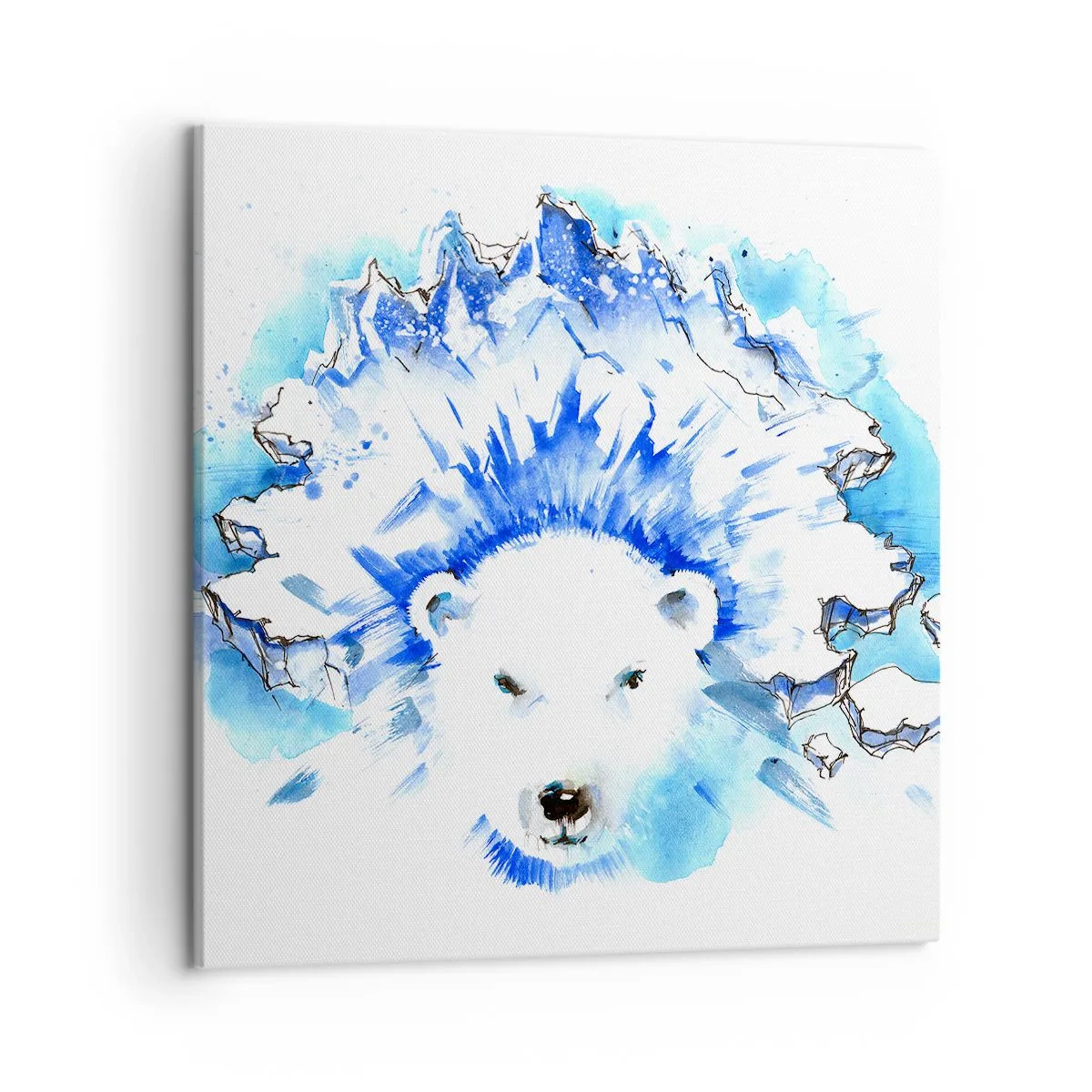 Canvastavla - Bild på duk - Arktis kung i iskrona - 50x50 cm