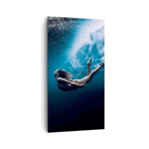 Canvastavla - Bild på duk - Modern sjöjungfru - 55x100 cm
