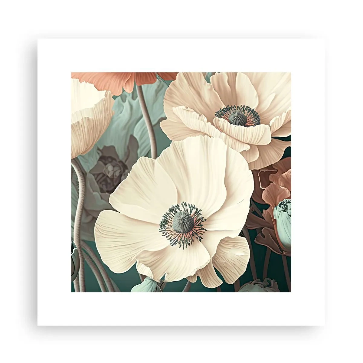 Affisch - Viskningar av vallmo - 30x30 cm