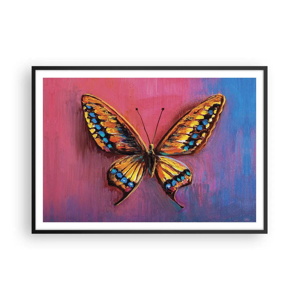 Affisch i svart ram - Naturens klenoder - 100x70 cm