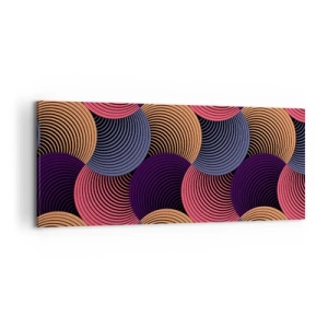 Canvastavla - Bild på duk - I en cirkulär rytm - 100x40 cm