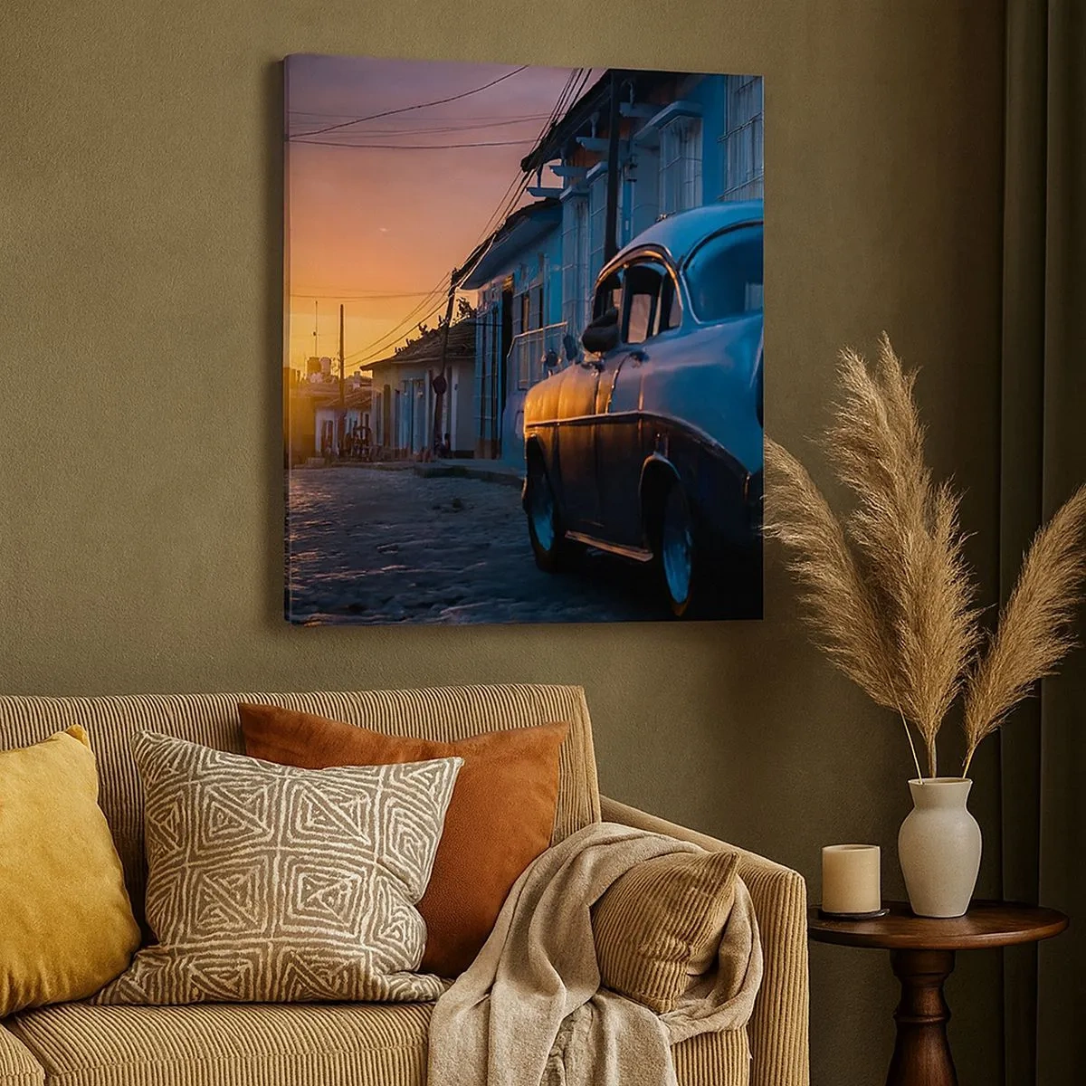 Canvastavla - Bild på duk - Här bromsar tiden - 30x30 cm