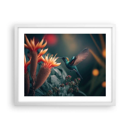 Affisch i vit ram - Ett verkligt färgglatt liv - 50x40 cm