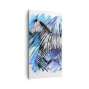 Canvastavla - Bild på duk - Gömd i ränderna - 65x120 cm