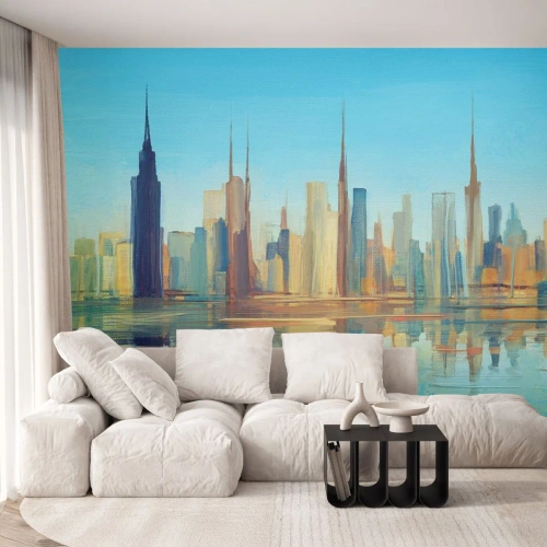 Fototapet Premium Canvas - Solig metropol - Stad, Arkitektur, Bit - 150x105 cm