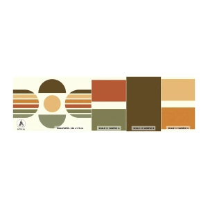 Fototapet Prov Standard Eco - I jordens färger - Abstraktion, Bit, Grafik - 100x30 cm