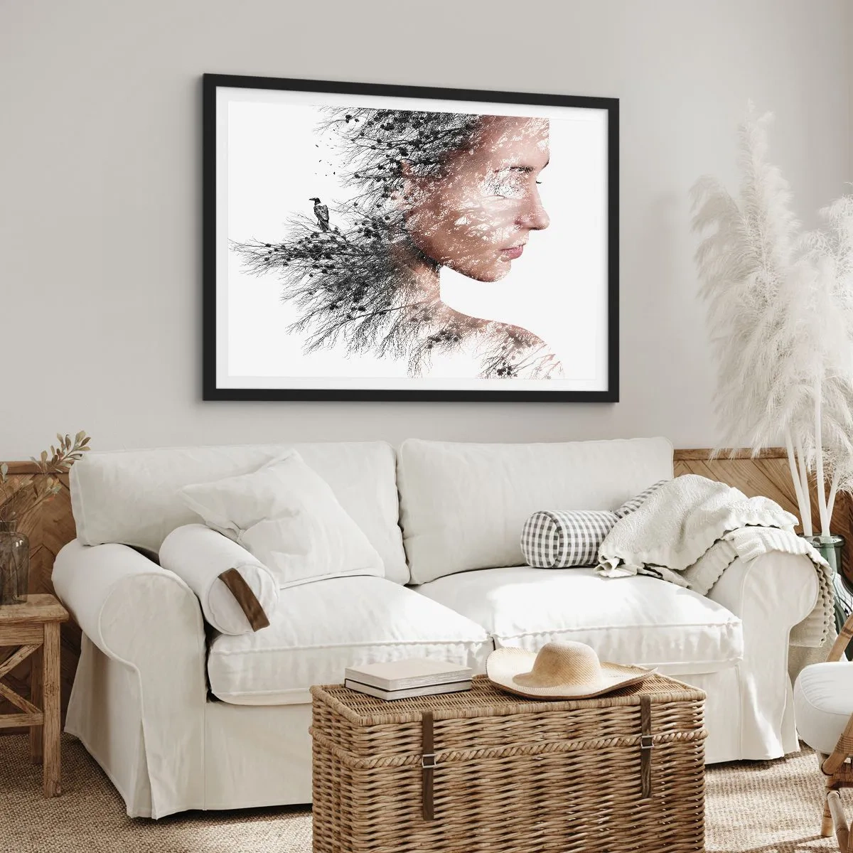 Affisch i svart ram - Skogens ande - 70x50 cm