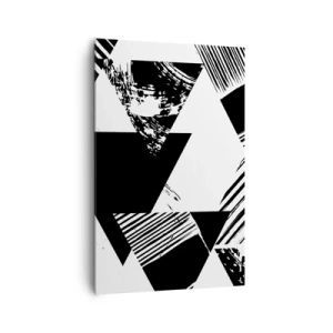 Canvastavla - Bild på duk - Det regnar trianglar - 80x120 cm