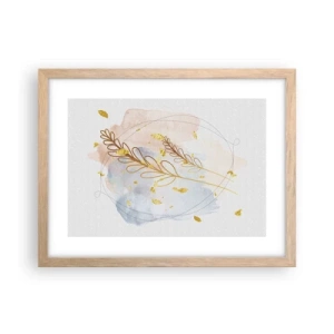 Affisch i ram av ljusek - En gyllene explosion - 40x30 cm