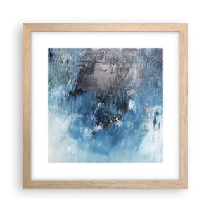 Affisch i ram av ljusek - Blå rapsodi - 30x30 cm