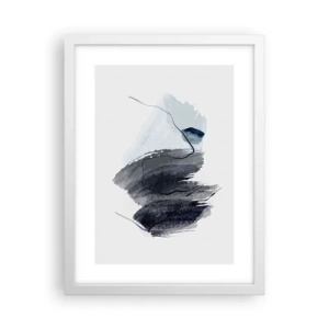 Affisch i vit ram - Intensitet och rörelse - 30x40 cm