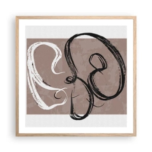 Affisch i ram av ljusek - Komposition - sökande efter fullständighet - 60x60 cm