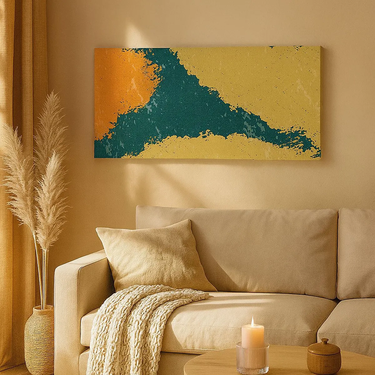 Canvastavla - Bild på duk - Abstraktion - i slow motion - 100x40 cm