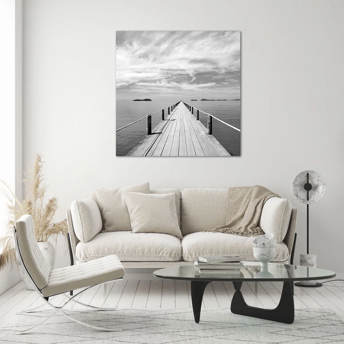 Glastavla - Bild på glas - Kanske en resa... - 50x50 cm