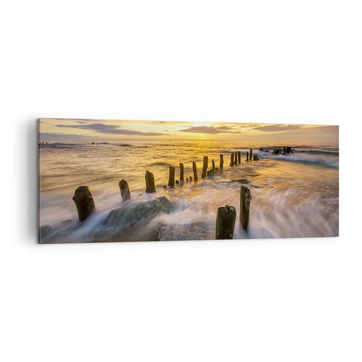 Canvastavla - Bild på duk - Östersjöns råa skönhet - 140x50 cm