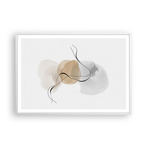 Affisch i vit ram - Luftpärlor - 100x70 cm