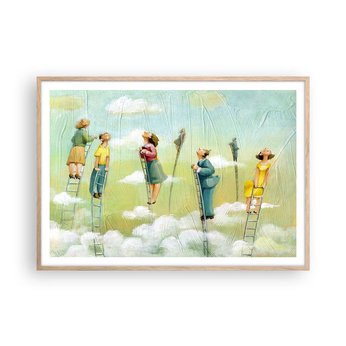 Affisch i ram av ljusek - Efter din dröm - 100x70 cm