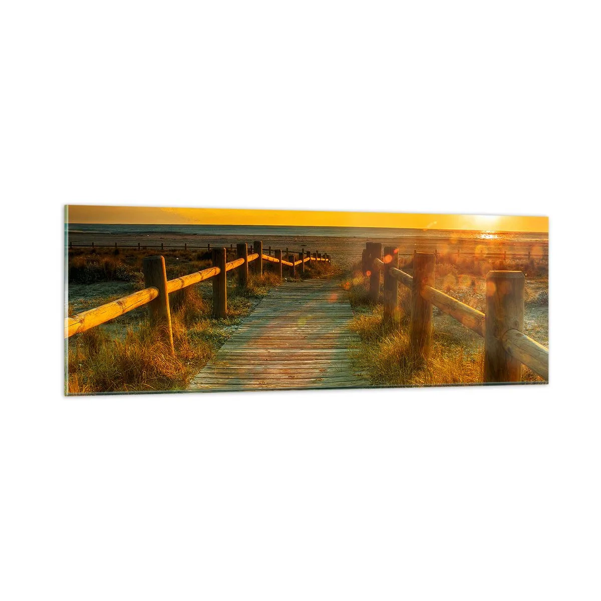 Glastavla - Bild på glas - Doppade i gammalt guld - 90x30 cm