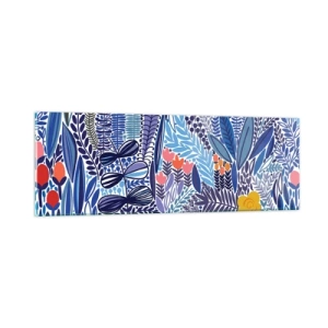 Glastavla - Bild på glas - Hawaii-trädgård - 90x30 cm