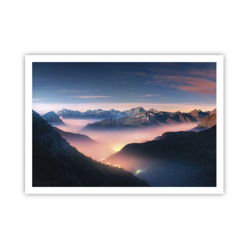 Affisch - Ljus i dalarna - 100x70 cm