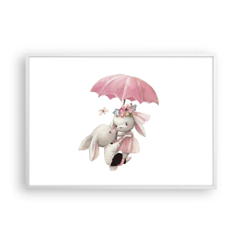 Affisch i vit ram - Det är just kärlek - 100x70 cm