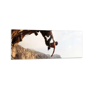 Glastavla - Bild på glas - Världen i näven - 140x50 cm