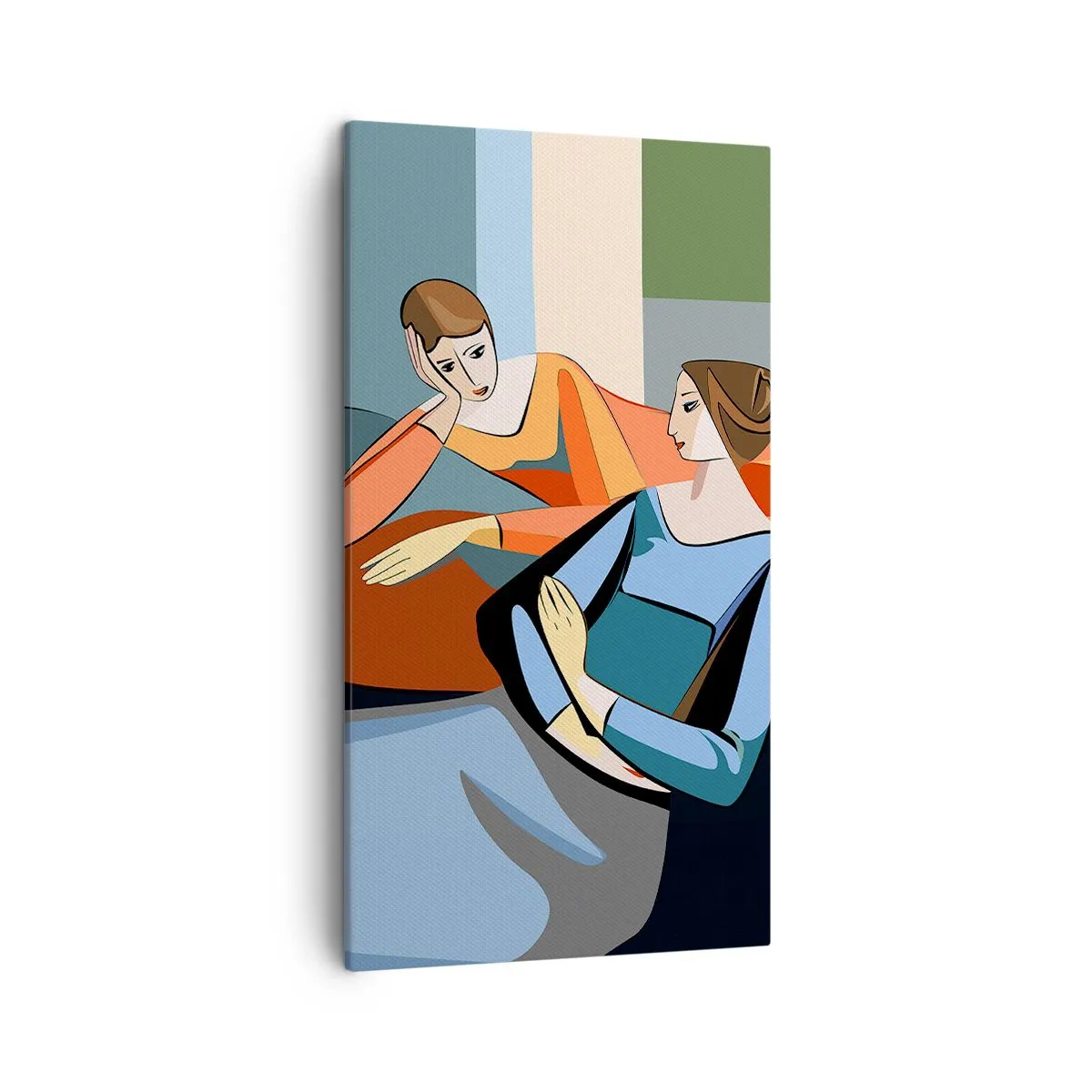 Canvastavla - Bild på duk - Ett ögonblick av förtrolighet - 45x80 cm