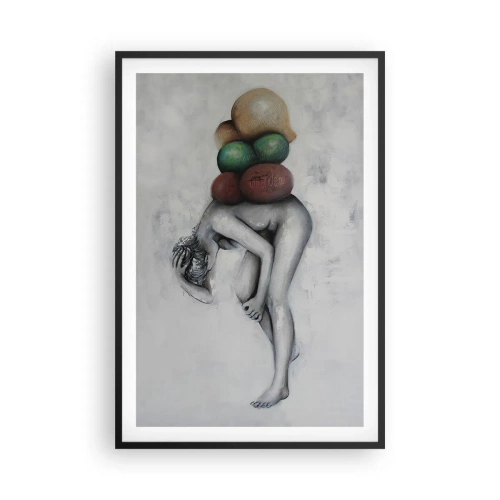 Affisch i svart ram - Livets börda - 61x91 cm