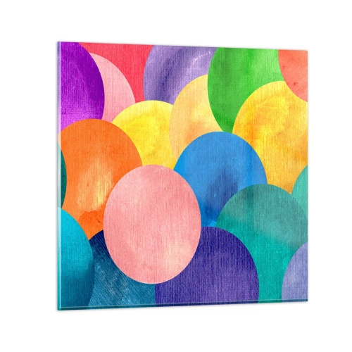 Glastavla - Bild på glas - Full av liv - 30x30 cm