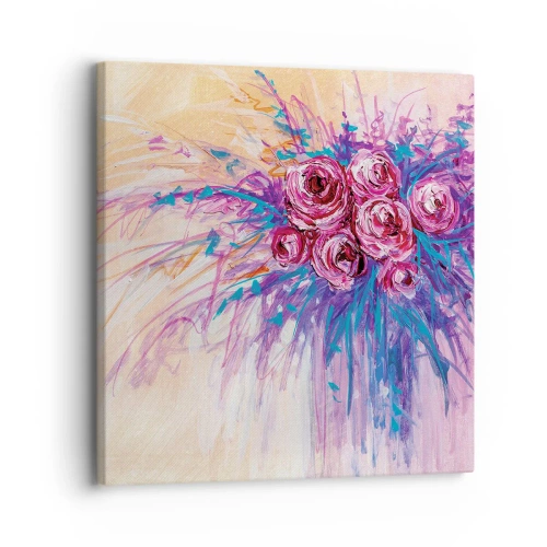 Canvastavla - Bild på duk - Rosfontän - 30x30 cm