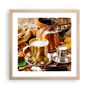 Affisch i ram av ljusek - Ha en trevlig dag! - 40x40 cm