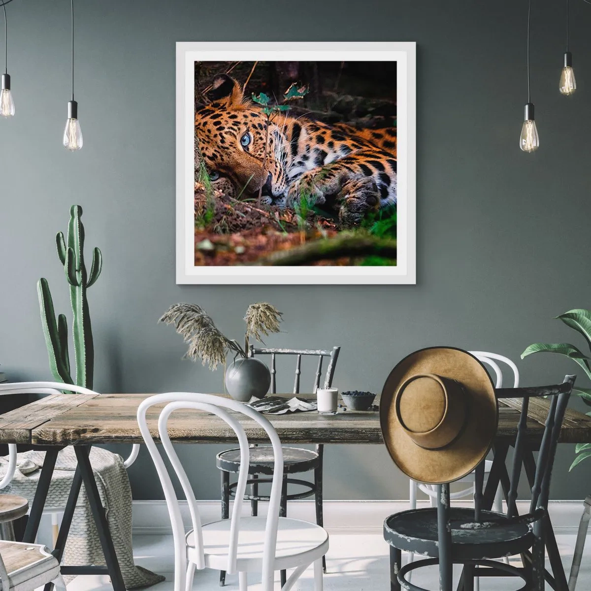 Affisch i vit ram - Tro mig - 40x40 cm