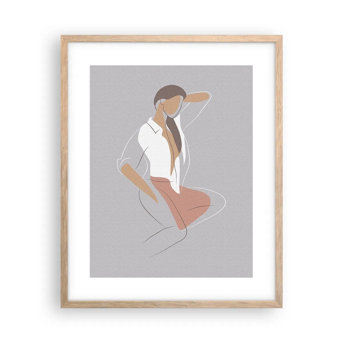 Affisch i ram av ljusek - Charmens kontur - 40x50 cm