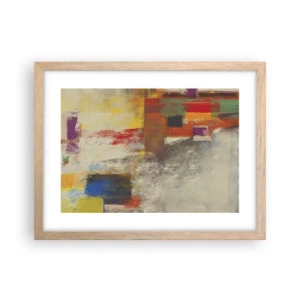 Affisch i ram av ljusek - Färgernas geometri - 40x30 cm