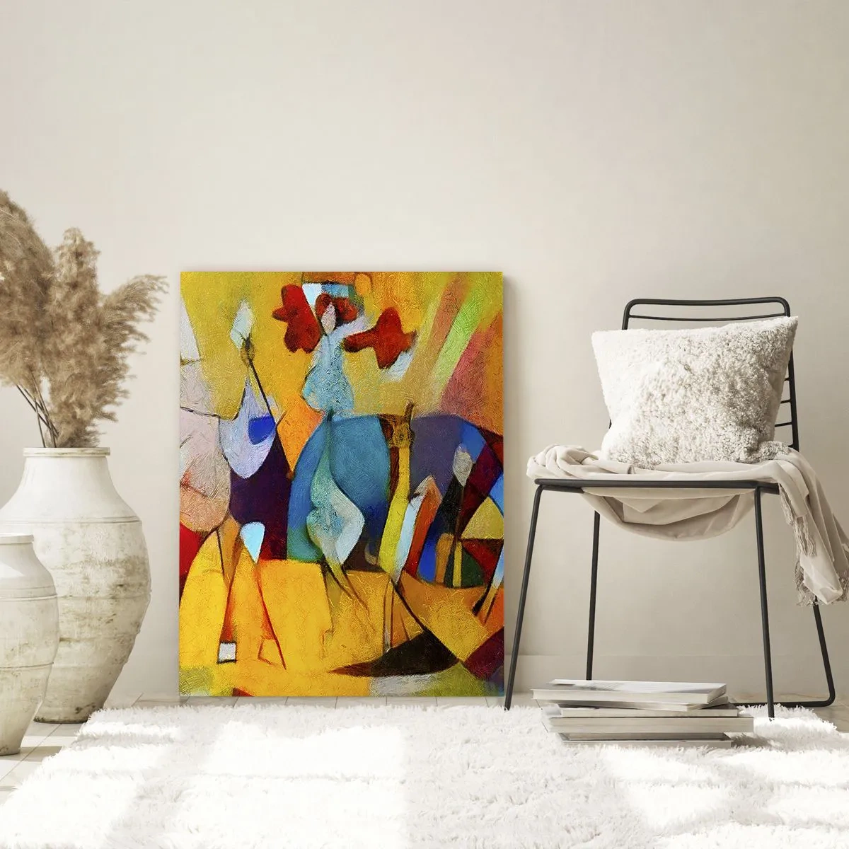 Glastavla - Bild på glas - Sol - liv -glädje - 50x70 cm