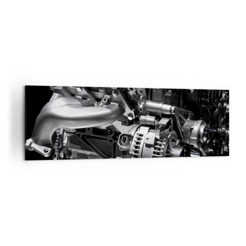 Canvastavla - Bild på duk - Stål, vacker, stark - 160x50 cm