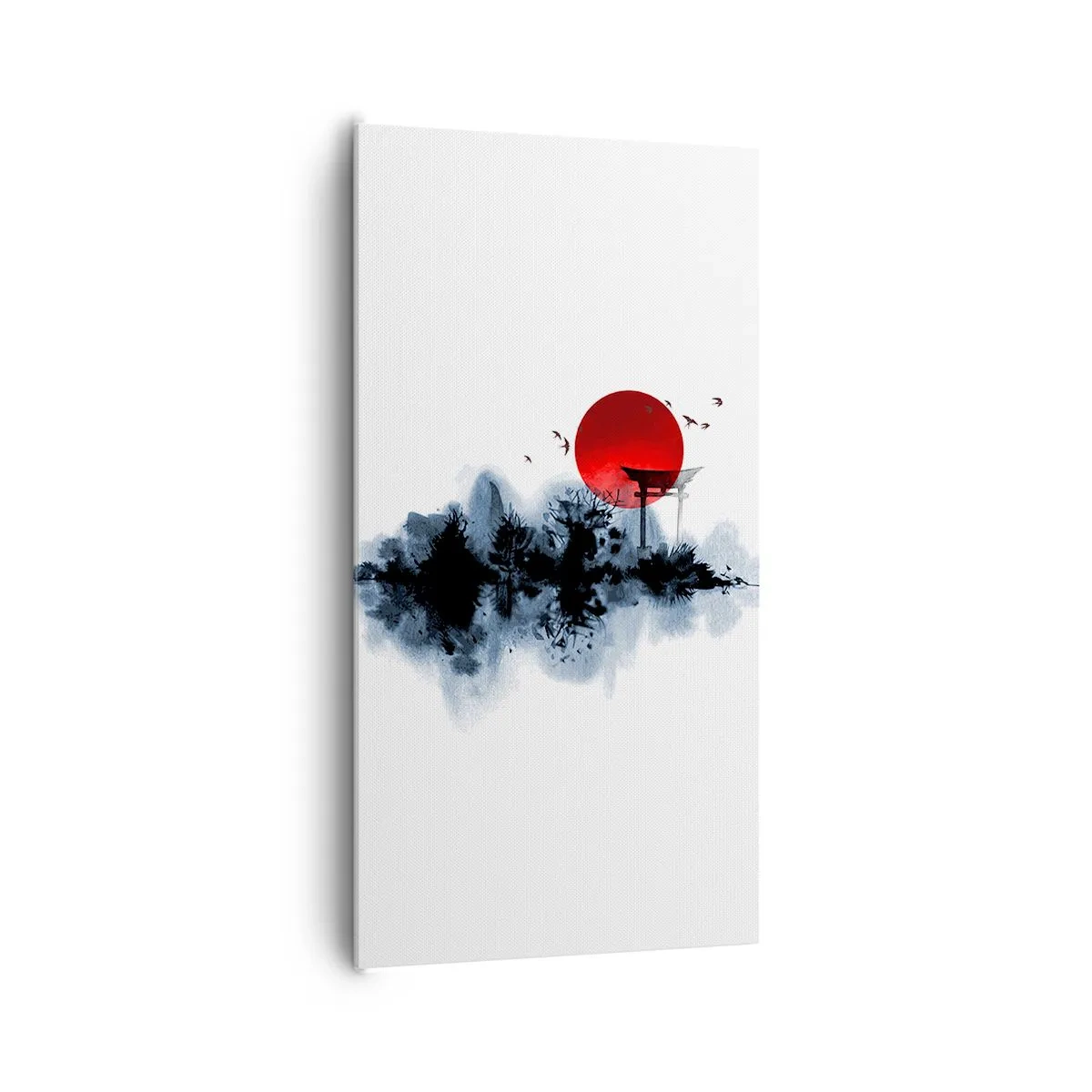 Canvastavla - Bild på duk - Japansk utsikt - 65x120 cm