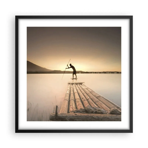 Affisch i svart ram - Före avkoppling - 50x50 cm