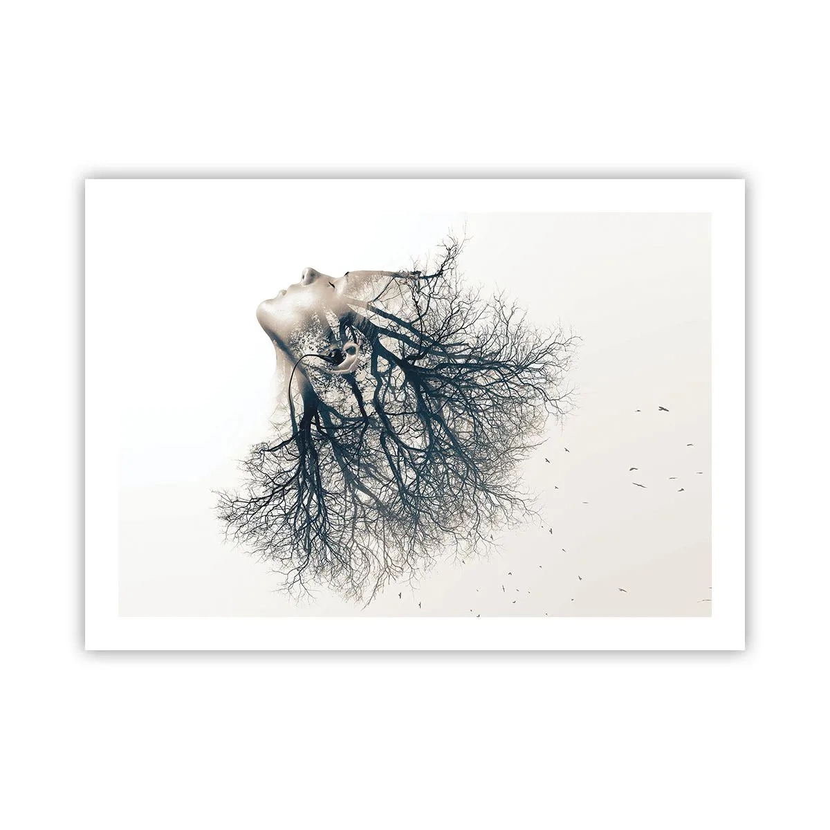 Affisch - Lyssnar på trädens viskningar - 70x50 cm