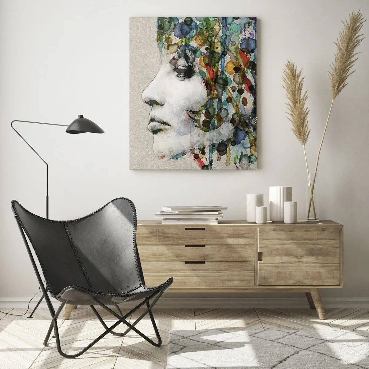 Glastavla - Bild på glas - Uppstånden ur glädje - 50x70 cm